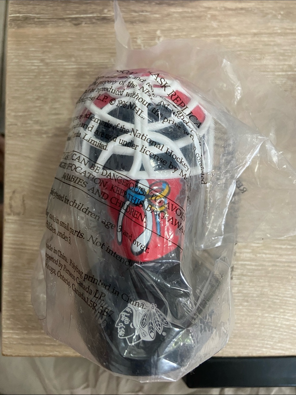 McDonalds 1996-97 ED BELFOUR Chicago Blackhawks Goalie Mask Helmet NEW IN BAG